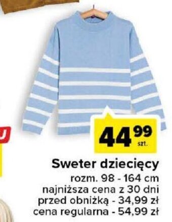 Carrefour Sweter dziecięcy oferta