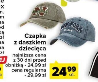 Carrefour Czapka z daszkiem dziecięca oferta