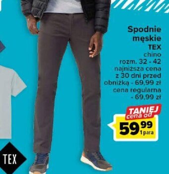 Carrefour Spodnie męskie TEX oferta