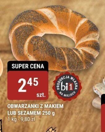 OBWARZANKI Z MAKIEM LUB SEZAMEM 250 g