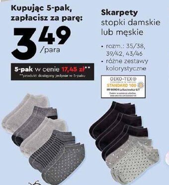 Skarpety stopki damskie lub męskie 5-pak