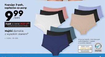 Biedronka Majtki damskie z wysokim stanem 3-pak oferta