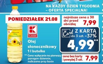 Kaufland Olej słonecznikowy 1 l oferta