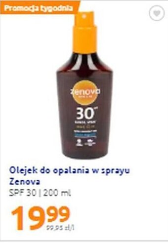 Olejek do opalania w sprayu Zenova SPF 30 200 ml