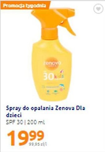 Action Spray do opalania Zenova Dla dzieci SPF 30 200 ml oferta