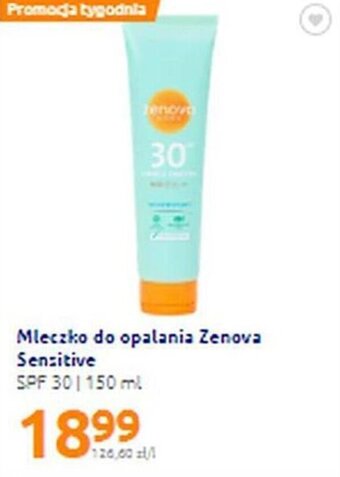Action Mleczko do opalania Zenova Senzitive SPF 30 150 ml oferta