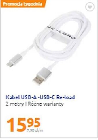 Action Kabel USB-A -USB-C Re-load 2 metry oferta