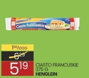 Wafelek CIASTO FRANCUSKIE 375 G HENGLEIN oferta