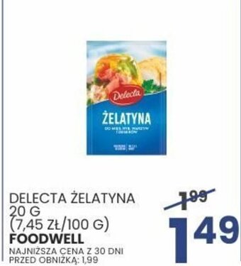 Wafelek DELECTA ŻELATYNA 20 G FOODWELL oferta