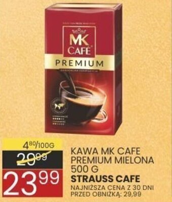 Wafelek KAWA MK CAFE PREMIUM MIELONA 500 G STRAUSS CAFE oferta