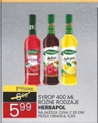 Wafelek SYROP 400 ML HERBAPOL oferta