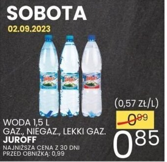 Wafelek WODA 1,5 L GAZ., NIEGAZ., LEKKI GAZ. JUROFF oferta
