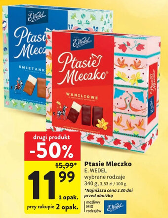 Intermarche Ptasie Mleczko E.Wedel 340g oferta