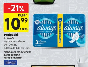 Intermarche Podpaski ALWAYS 10-20szt. oferta