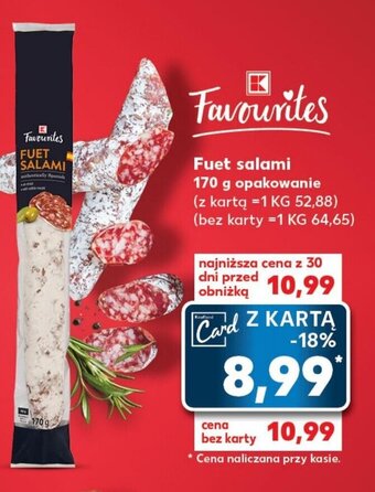 Kaufland Fuet salami 170 g oferta