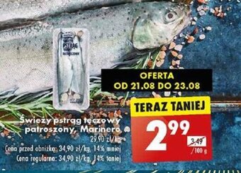 Biedronka Świeży pstrąg tęczowy patroszony, Marinero, 100 g oferta