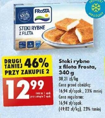 Biedronka Steki rybne z fileta Frosta 340 g oferta