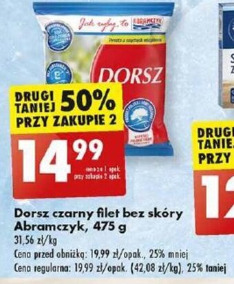 Biedronka Dorsz czarny filet bez skóry Abramczyk, 475 g oferta