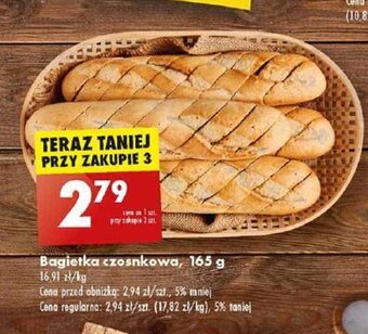 Biedronka Bagietka czosnkowa, 165 g oferta
