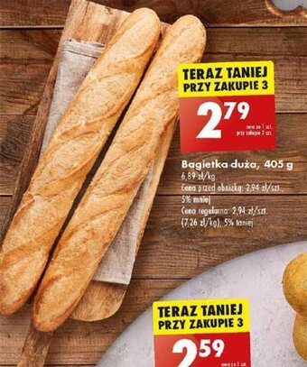 Biedronka Bagietka duża, 405 g oferta