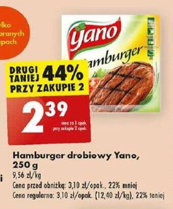 Biedronka Hamburger drobiowy Yano, 250 g oferta