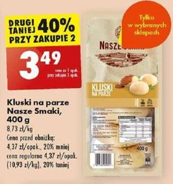 Biedronka Kluski na parze Nasze Smaki, 400 g oferta