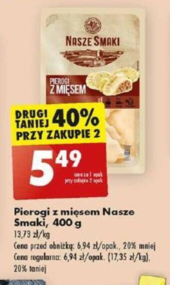 Biedronka Pierogi z mięsem Nasze Smaki, 400 g oferta