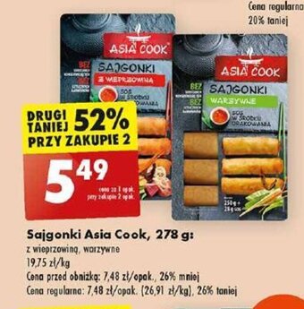Biedronka Sajgonki Asia Cook, 278 g oferta