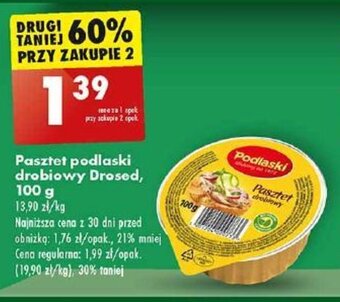 Biedronka Pasztet podlaski drobiowy Drosed, 100 g oferta