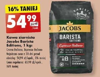 Biedronka Kawa ziarnista Jacobs Barista Editions, 1 kg oferta