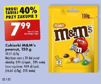 Biedronka Cukierki M&M's peanut, 150 g oferta