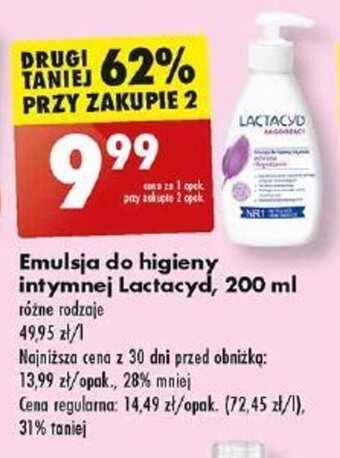 Biedronka Emulsja do higieny intymnej Lactacyd, 200 ml oferta