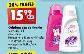 Biedronka Odplamiacz do tkanin Vanish, 1 l oferta