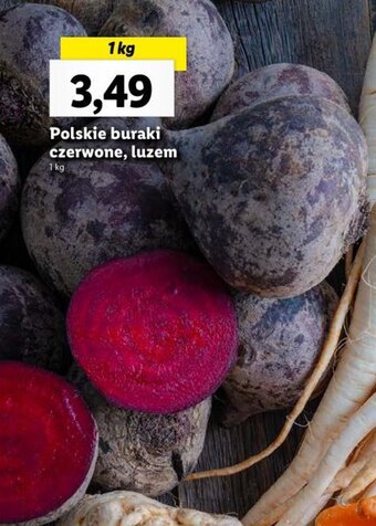Lidl Polskie buraki czerwone, luzem 1 kg oferta