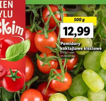 Lidl Pomidory koktajlowe kiściowe 500 g oferta