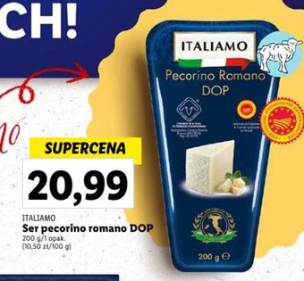 Lidl Ser pecorino romano DOP 200 g oferta