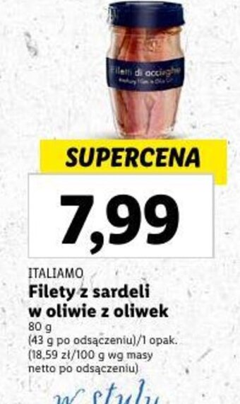 Lidl Filety z sardeli w oliwie z oliwek 80 g oferta