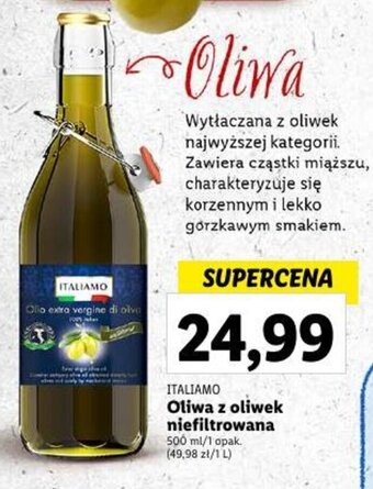 Lidl Oliwa z oliwek niefiltrowana 500 ml oferta