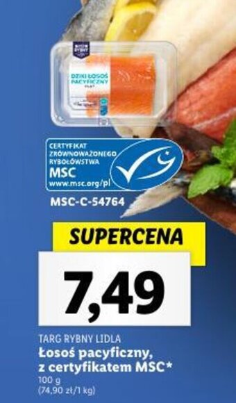 Lidl Łosoś pacyficzny, z certyfikatem MSC* 100 g oferta
