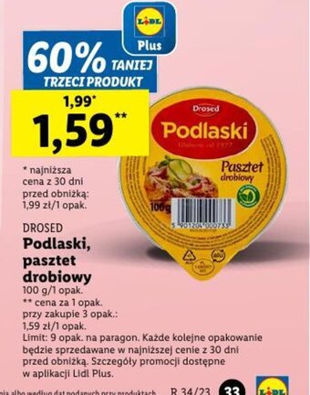 Lidl Podlaski, pasztet drobiowy 100 g oferta