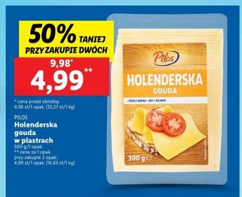 Lidl Holenderska gouda w plastrach 300 g oferta