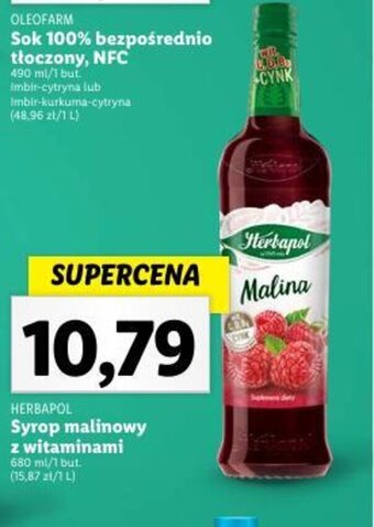 Lidl Syrop malinowy z witaminami 680 ml oferta
