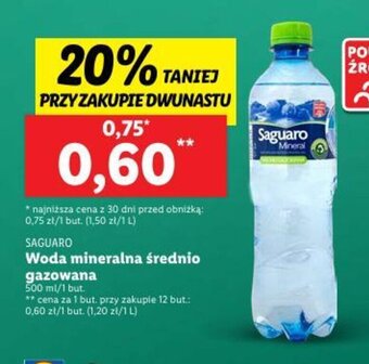 Lidl Woda mineralna średnio gazowana 500 ml oferta