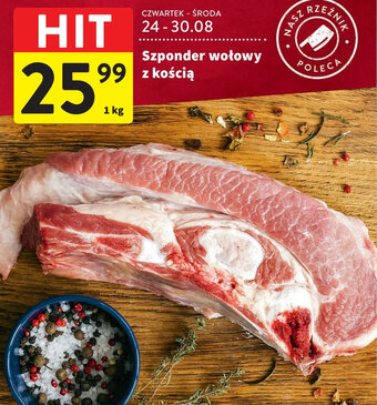 Intermarche Szponder wołowy z kością 1kg oferta