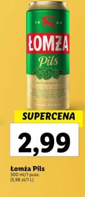 Lidl Łomża Pils 500 ml oferta