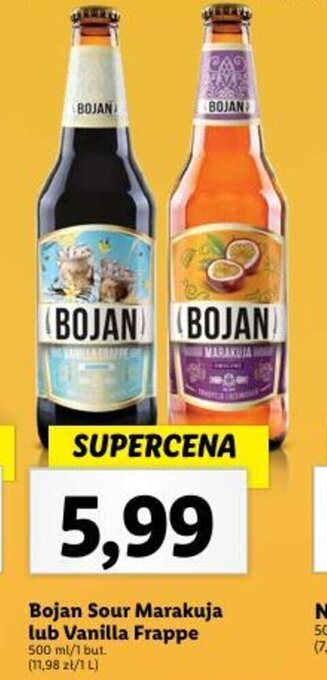 Lidl Bojan Sour Marakuja lub Vanilla Frappe 500 ml oferta
