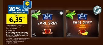 Lidl Earl Grey lub Earl Grey Lemon, herbata czarna 75 torebek oferta