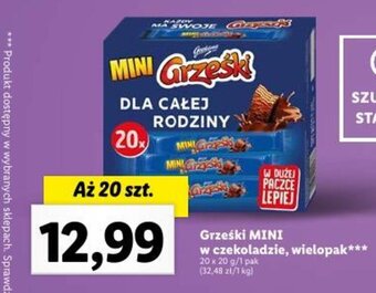 Lidl Grześki MINI w czekoladzie, wielopak 20 x 20 g oferta