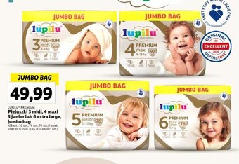 Lidl Pieluszki 3 midi, 4 maxi 5 junior lub 6 extra large, jumbo bag oferta