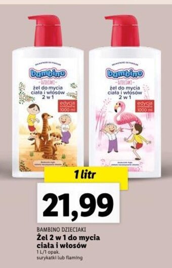 Lidl Żel 2 w 1 do mycia ciała i włosów 1 l oferta